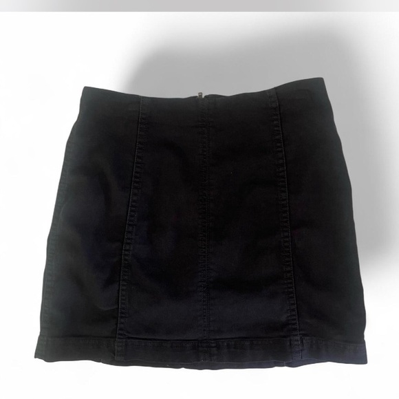 Free People Black Denim Mini Skirt - Picture 2 of 4